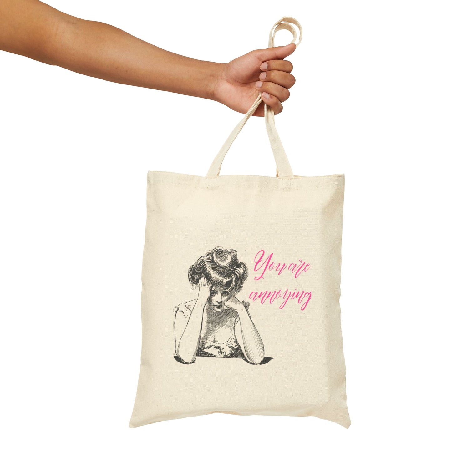 You're Annoying - Vintage-Inspired Cotton Canvas Tote Bag