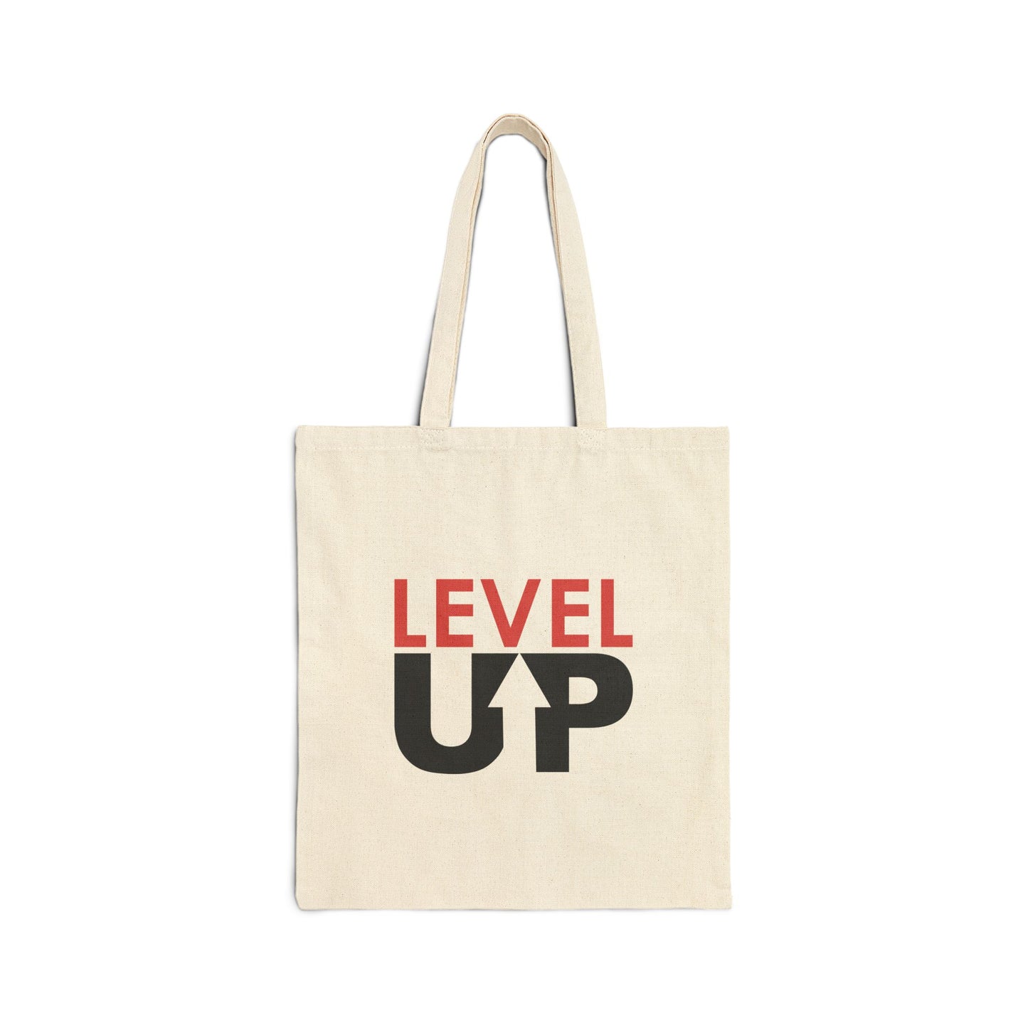 Level Up Cotton Canvas Tote Bag - Eco-Friendly Shopping Bag for Dreamers & Trendsetters