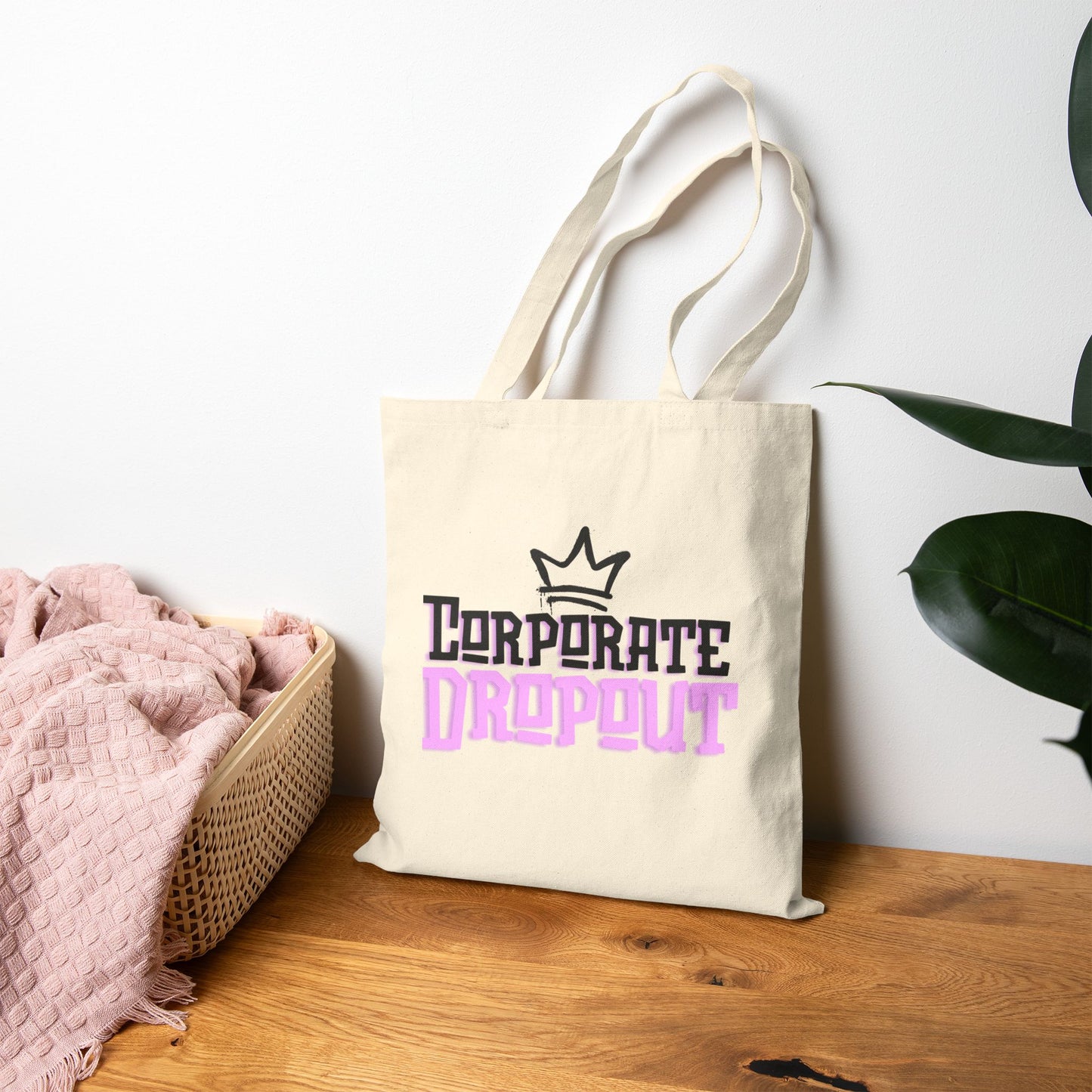 Corporate Dropout Cotton Canvas Tote Bag - Stylish & Reusable Shopping Companion