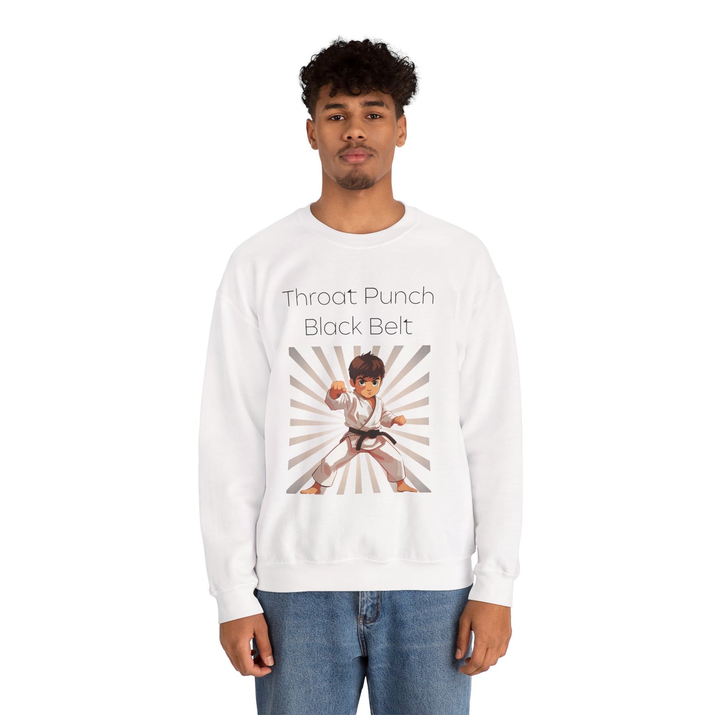 Funny Throat Punch Black Belt Sweatshirt