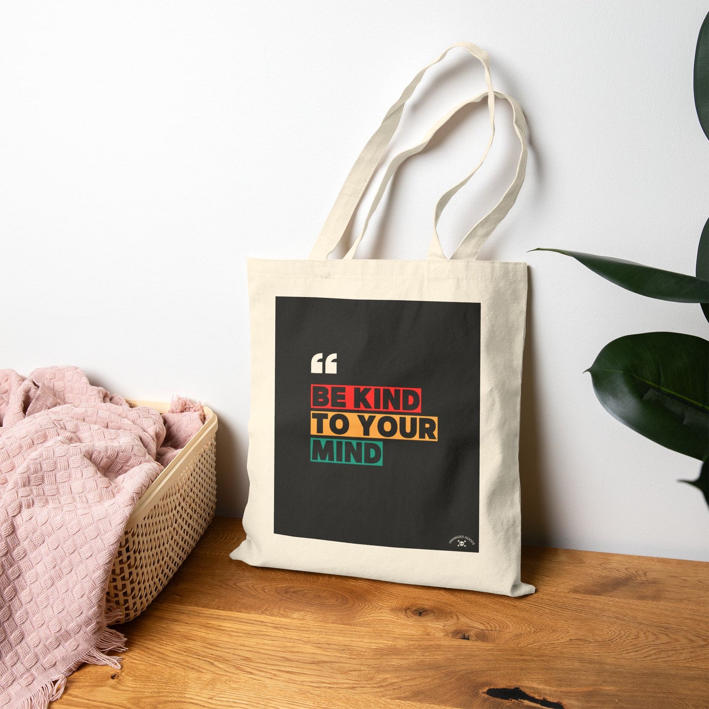Be Kind to Your Mind Tote Bag | Eco-Friendly Cotton Canvas Bag for Everyday Use