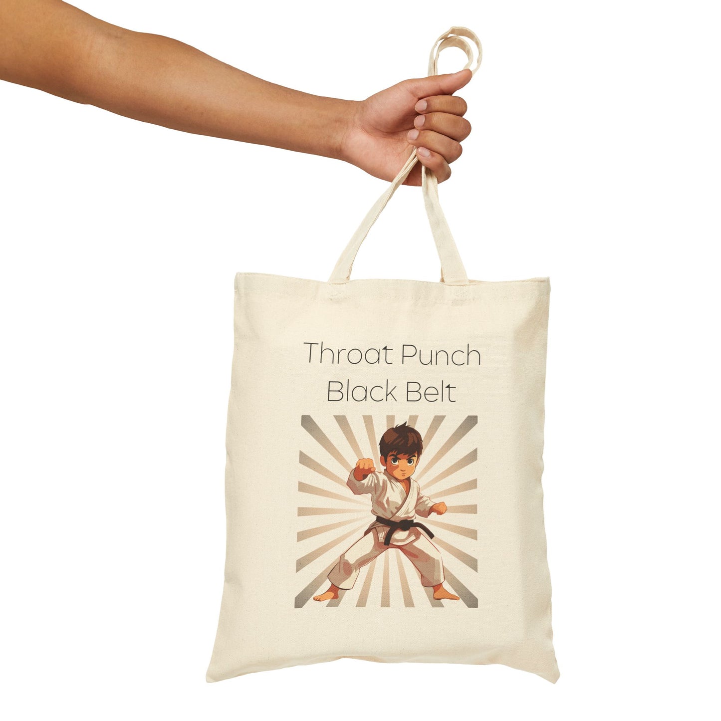 Throat Punch Black Belt Tote Bag | Perfect for Martial Arts Enthusiasts