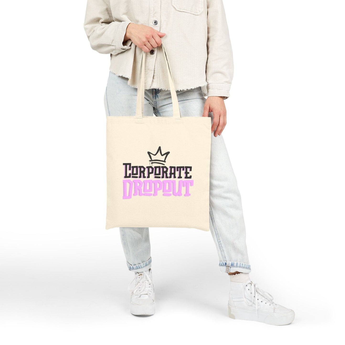 Corporate Dropout Cotton Canvas Tote Bag - Stylish & Reusable Shopping Companion