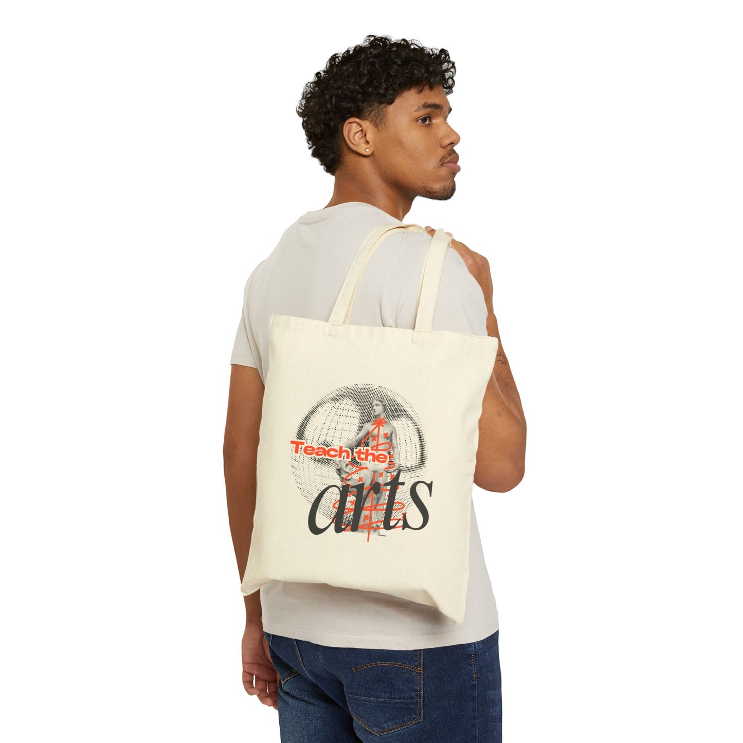 "Teach the Arts" Design Eco-Friendly Cotton Canvas Tote Bag