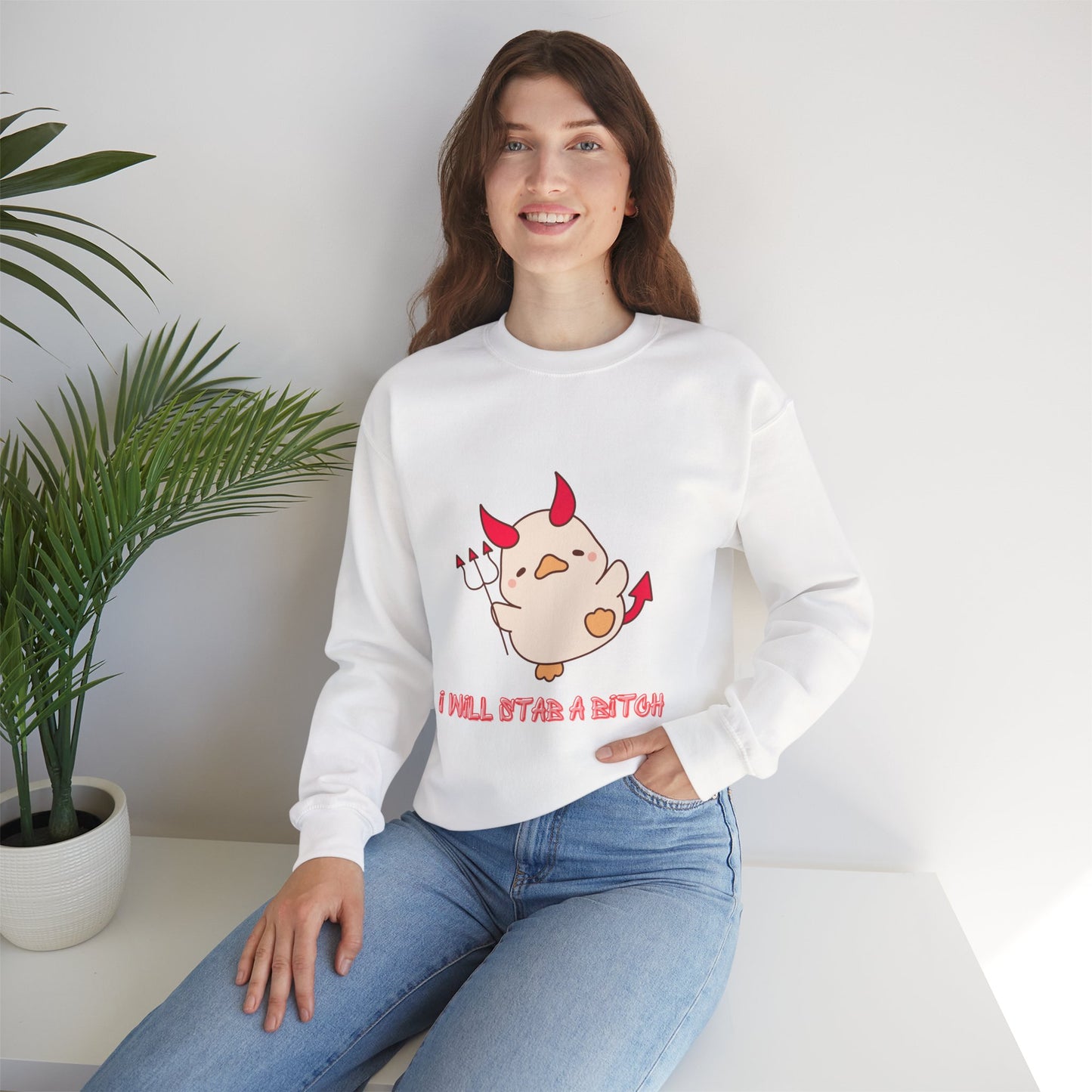 I Will Start A B*tch Unisex Heavy Blend™ Crewneck Sweatshirt