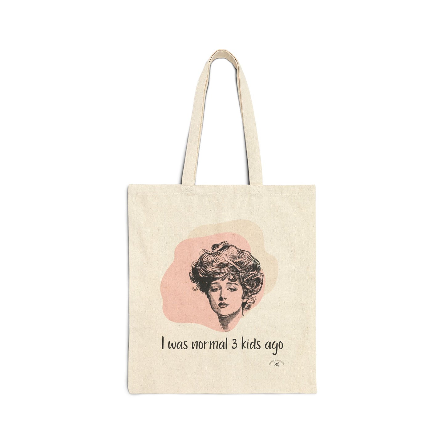 Cotton Canvas Tote Bag - "I Was Normal 3 Kids Ago" - Stylish and Functional for Moms