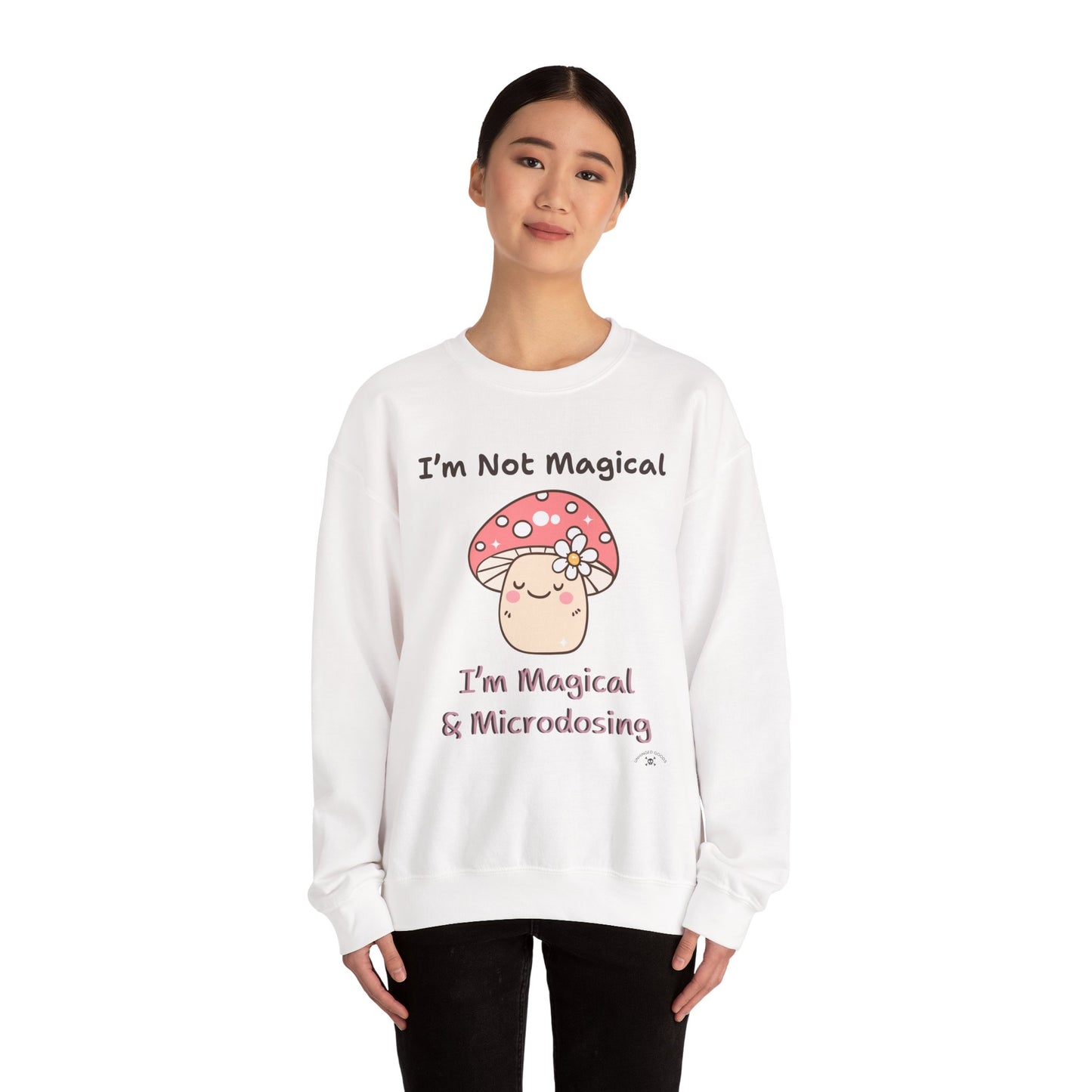 Cute Mushroom Sweatshirt for Microdosing Enthusiasts, Funny Gift, Cozy Apparel, Unisex Crewneck, Fall Fashion