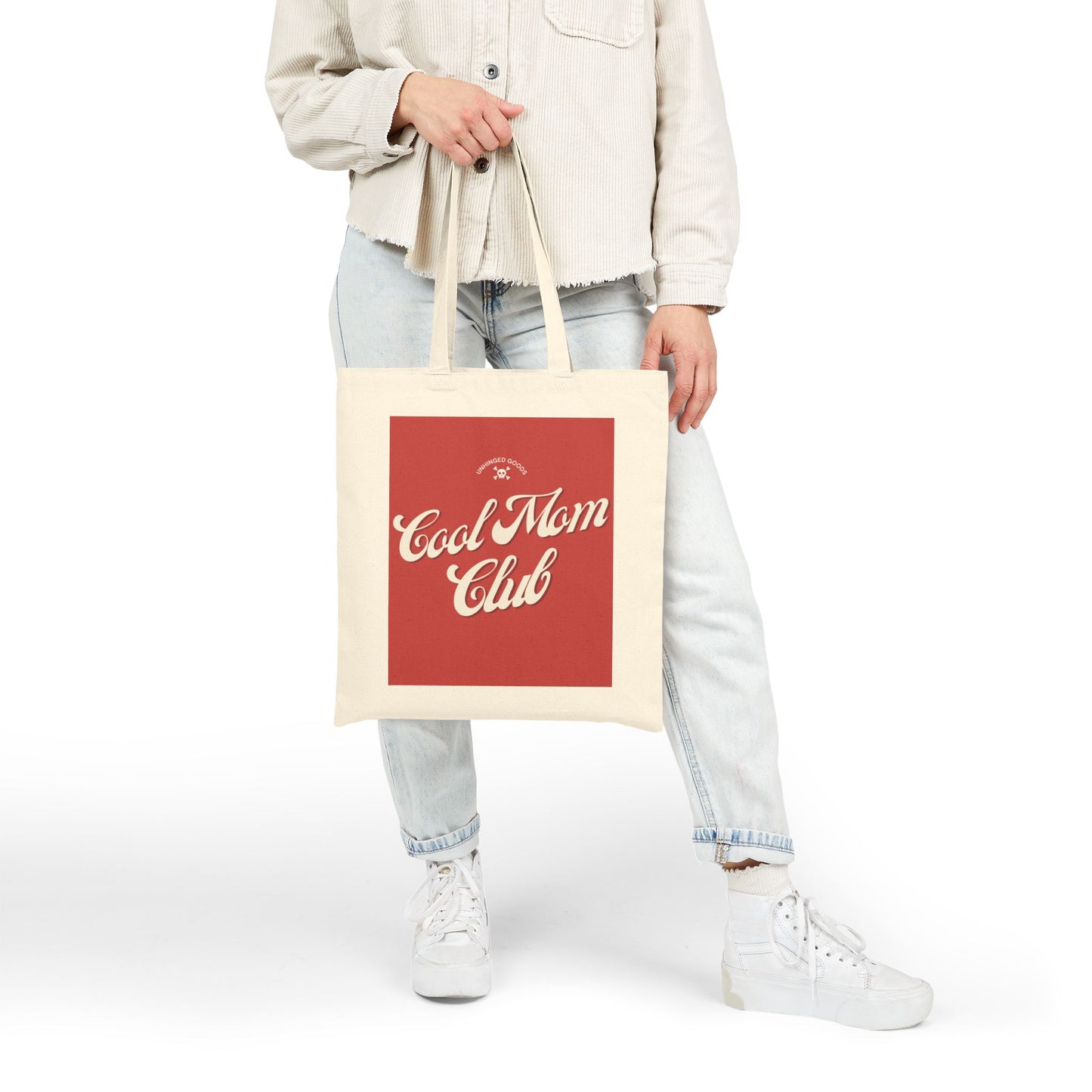 Cool Mom Club | Cotton Canvas Tote Bag - Stylish & Fun for Moms