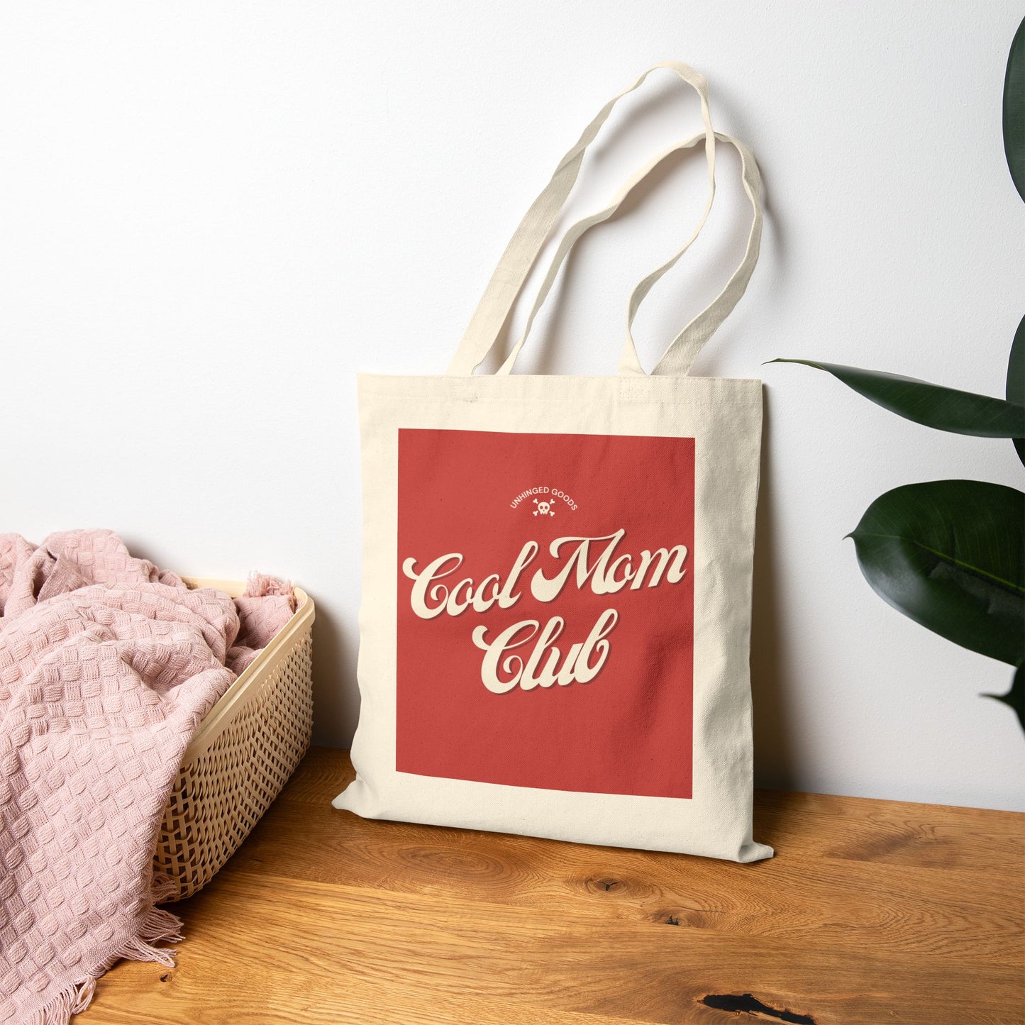 Cool Mom Club | Cotton Canvas Tote Bag - Stylish & Fun for Moms