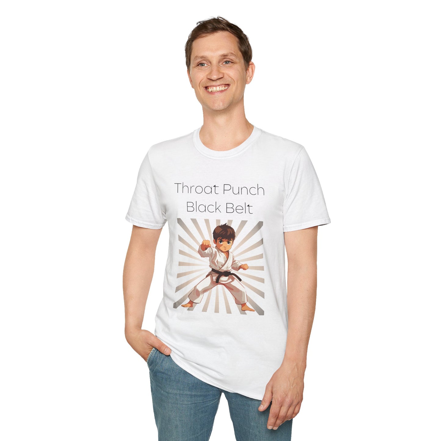 Karate Kids T-Shirt - Throat Punch Black Belt Graphic Tee for Martial Arts Enthusiasts