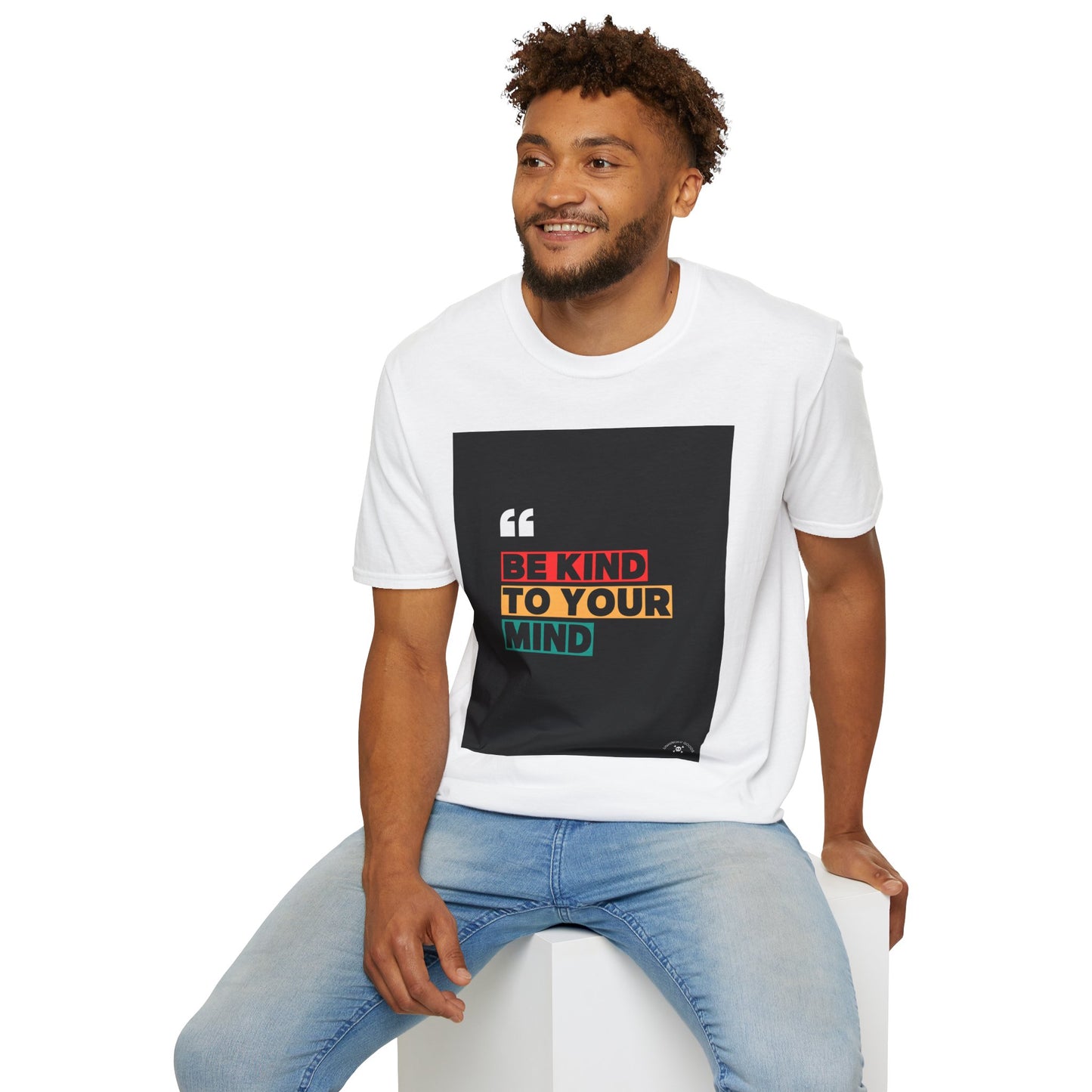Inspirational Unisex Softstyle T-Shirt - 'Be Kind to Your Mind'
