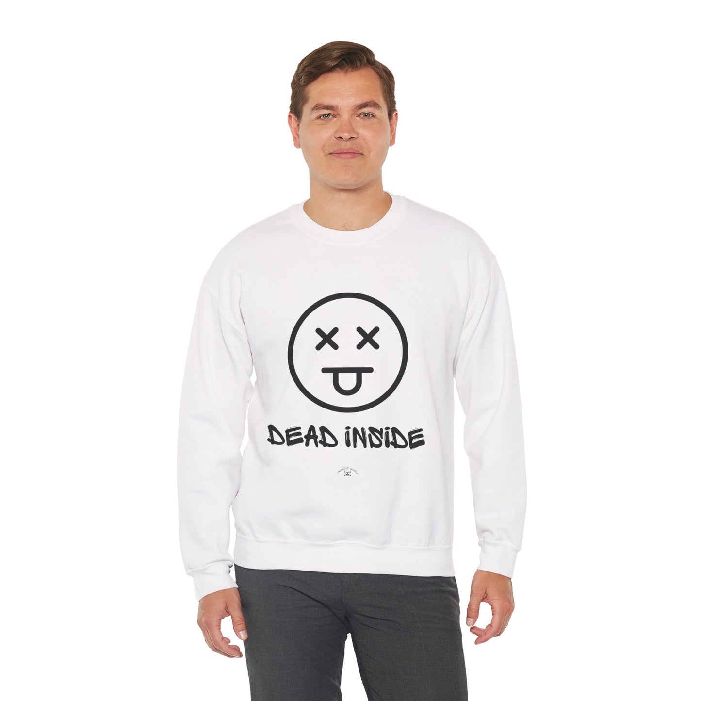Funny 'Dead Inside' Unisex Heavy Blend™ Crewneck Sweatshirt – Casual Comfortable Wear