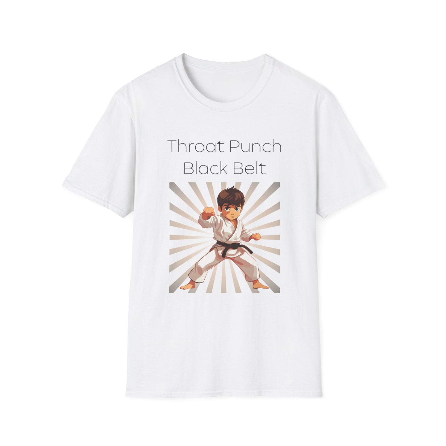 Karate Kids T-Shirt - Throat Punch Black Belt Graphic Tee for Martial Arts Enthusiasts