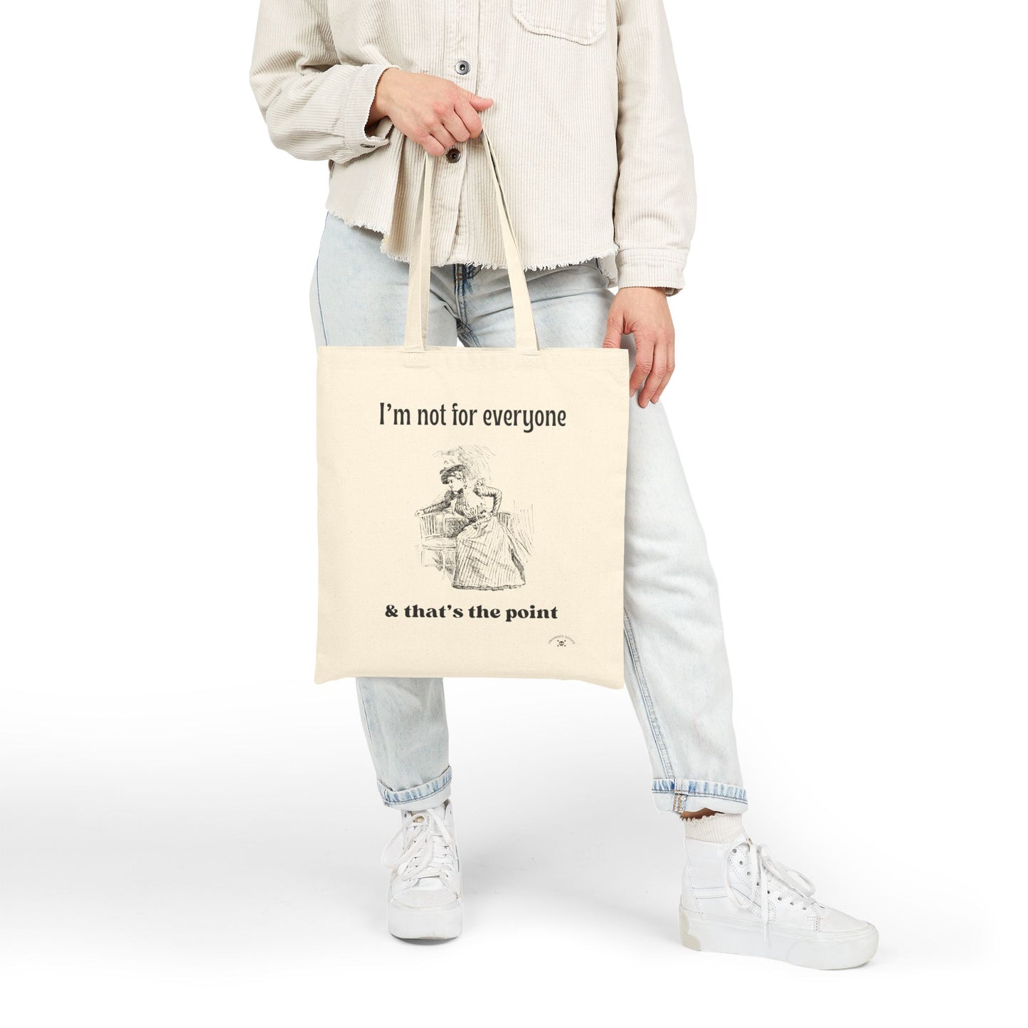 I’m Not For Everyone Cotton Canvas Tote Bag - Quirky Statement Eco-Friendly Shopper