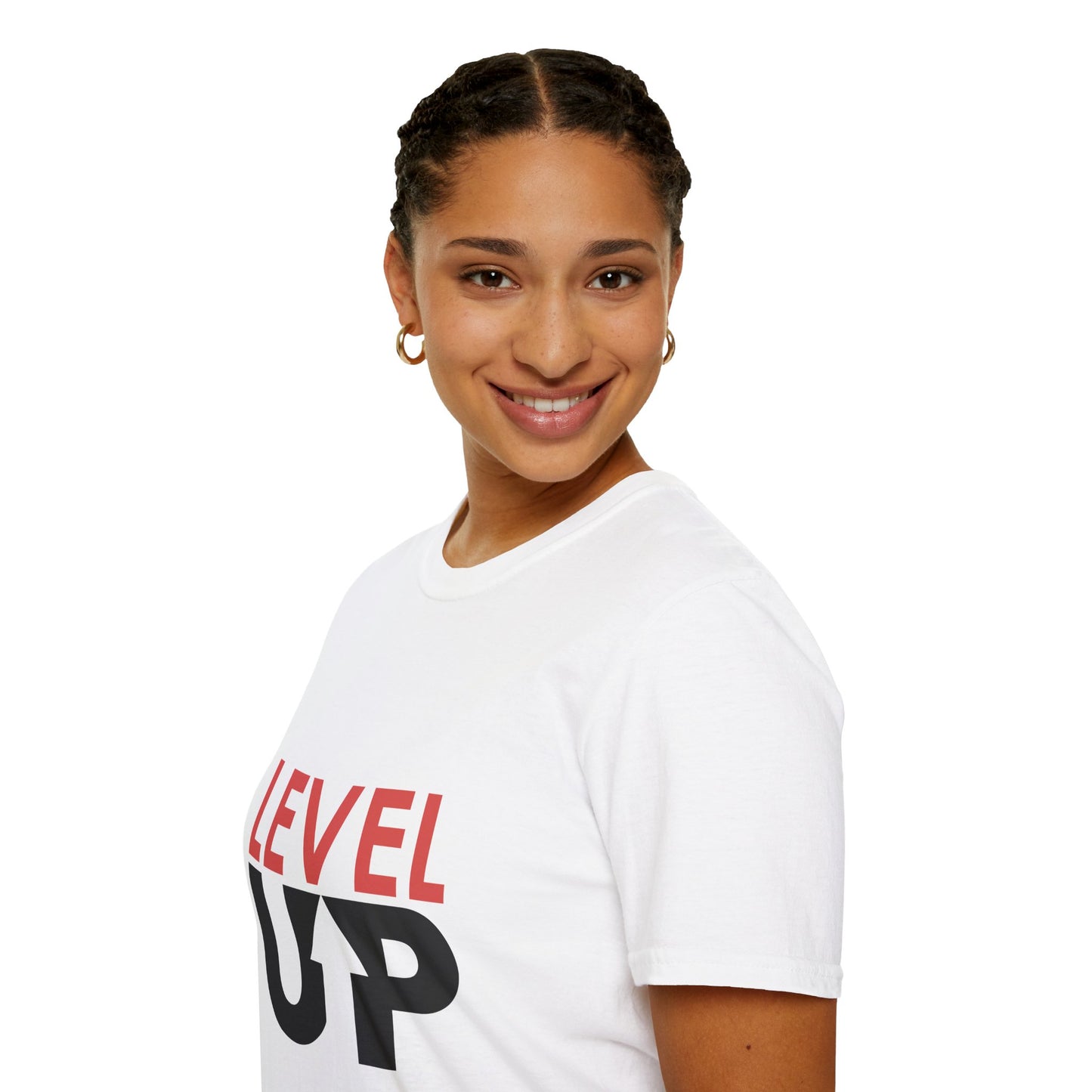 Unisex Level Up T-Shirt - Softstyle Fit for Gamers and Achievers