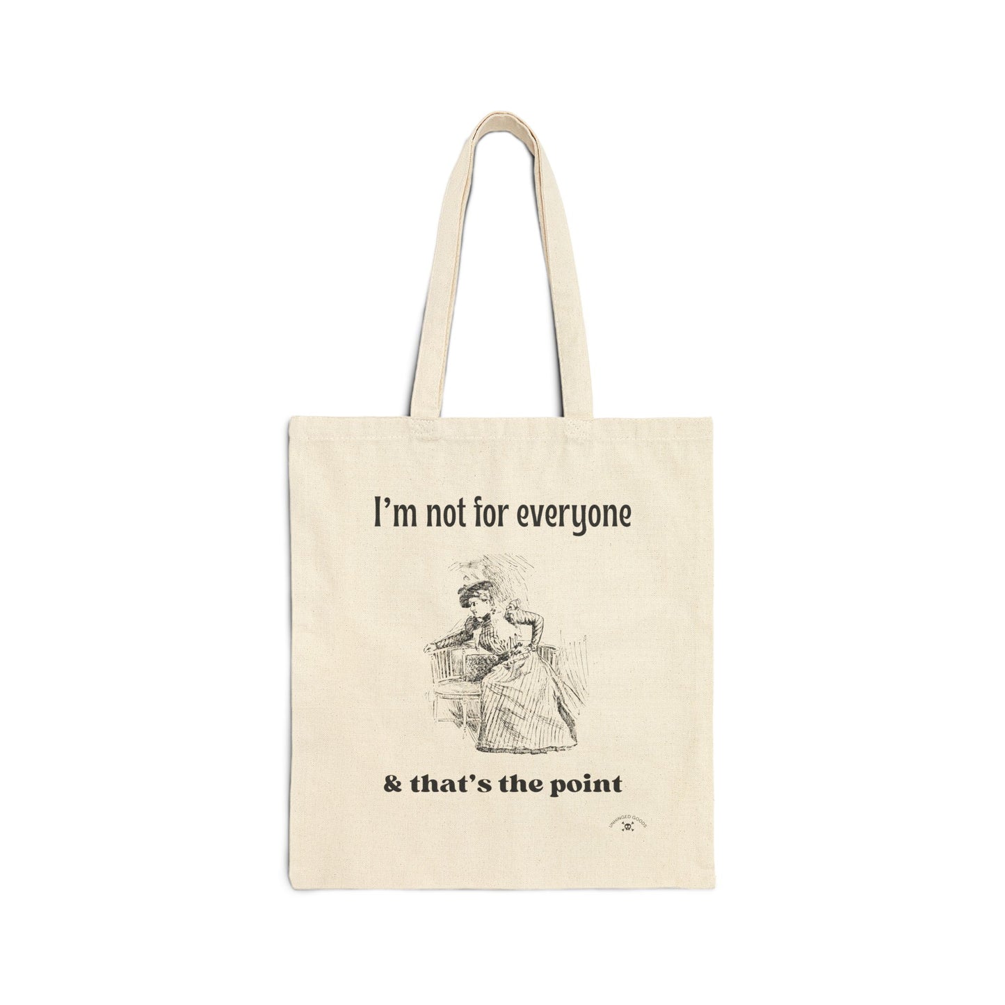 I’m Not For Everyone Cotton Canvas Tote Bag - Quirky Statement Eco-Friendly Shopper