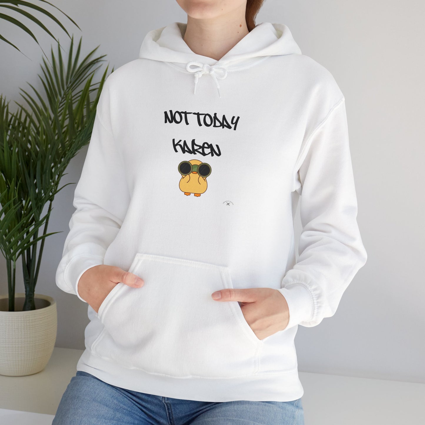 Funny Quote Hoodie, Not Today Karen Sweatshirt, Casual Gift, Trendy Streetwear, Relaxed Fit, Perfect for Daily Wear