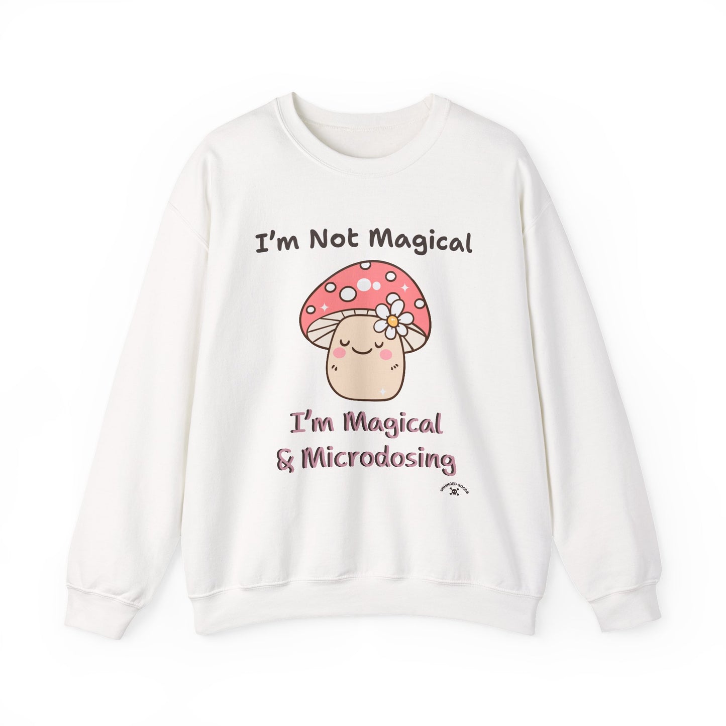 Cute Mushroom Sweatshirt for Microdosing Enthusiasts, Funny Gift, Cozy Apparel, Unisex Crewneck, Fall Fashion