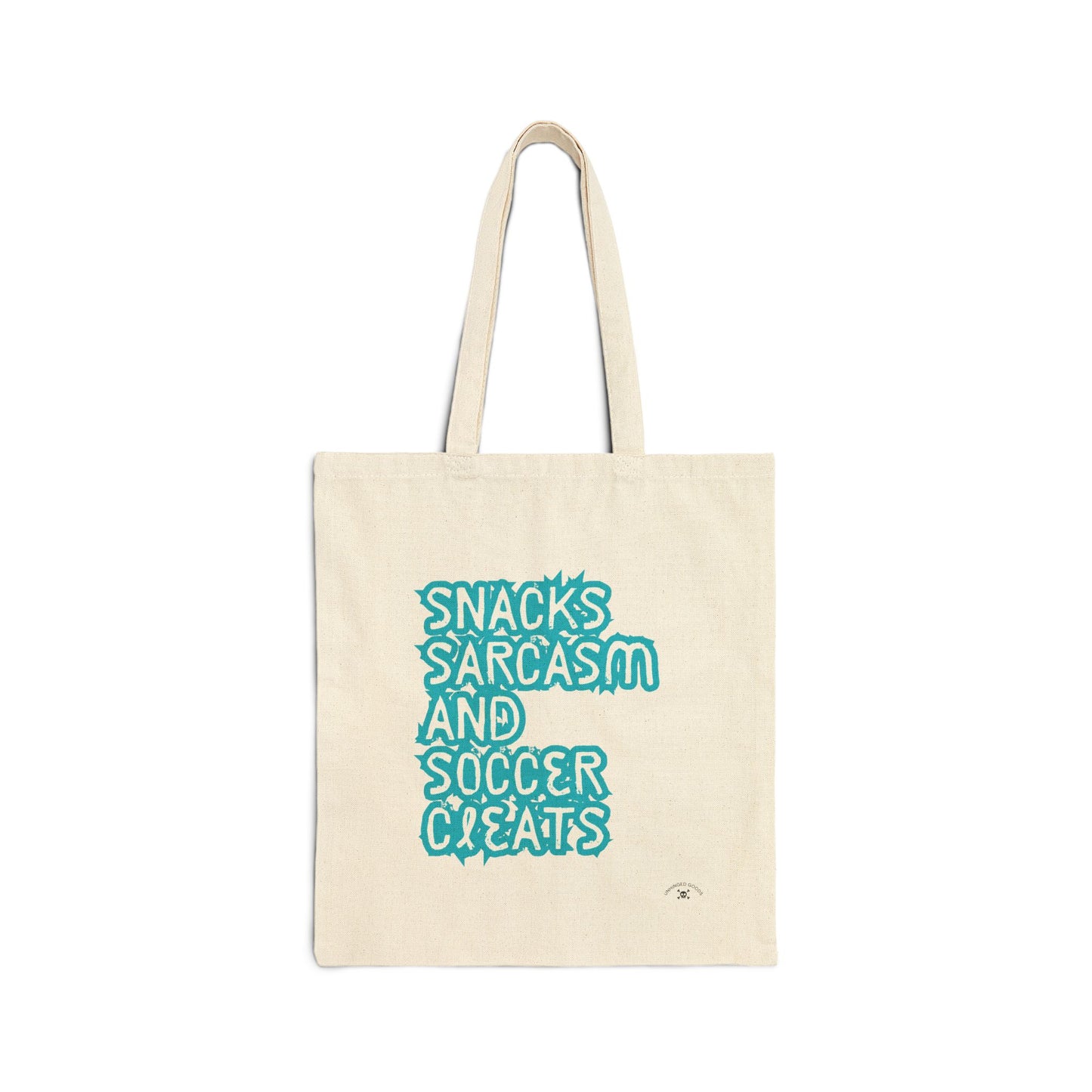 Snacks, Sarcasm, and Soccer Tote Bag | Fun Grocery Bag, Beach Bag, Eco-Friendly Tote, Gift for Sports Lovers, Casual Day Out