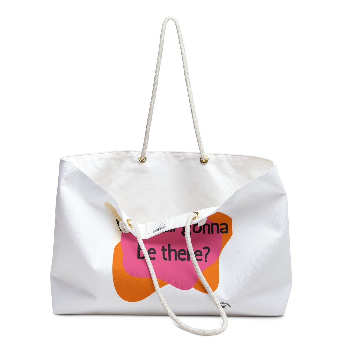 Modern Weekender Bag - "Who All Gonna Be There?" Travel Tote for Weekend Getaways & Parties