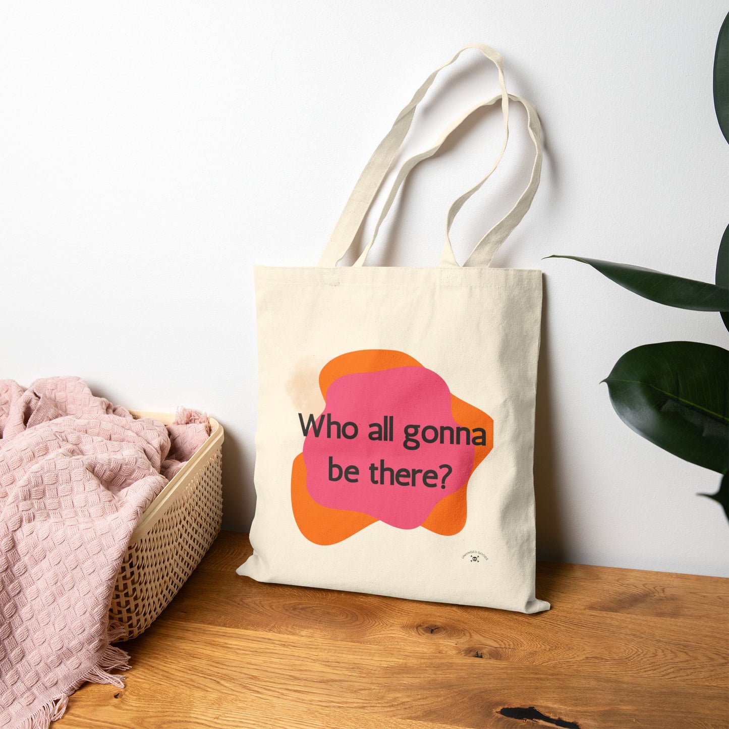 'Who All Gonna Be There?' - Vibrant Cotton Canvas Tote Bag