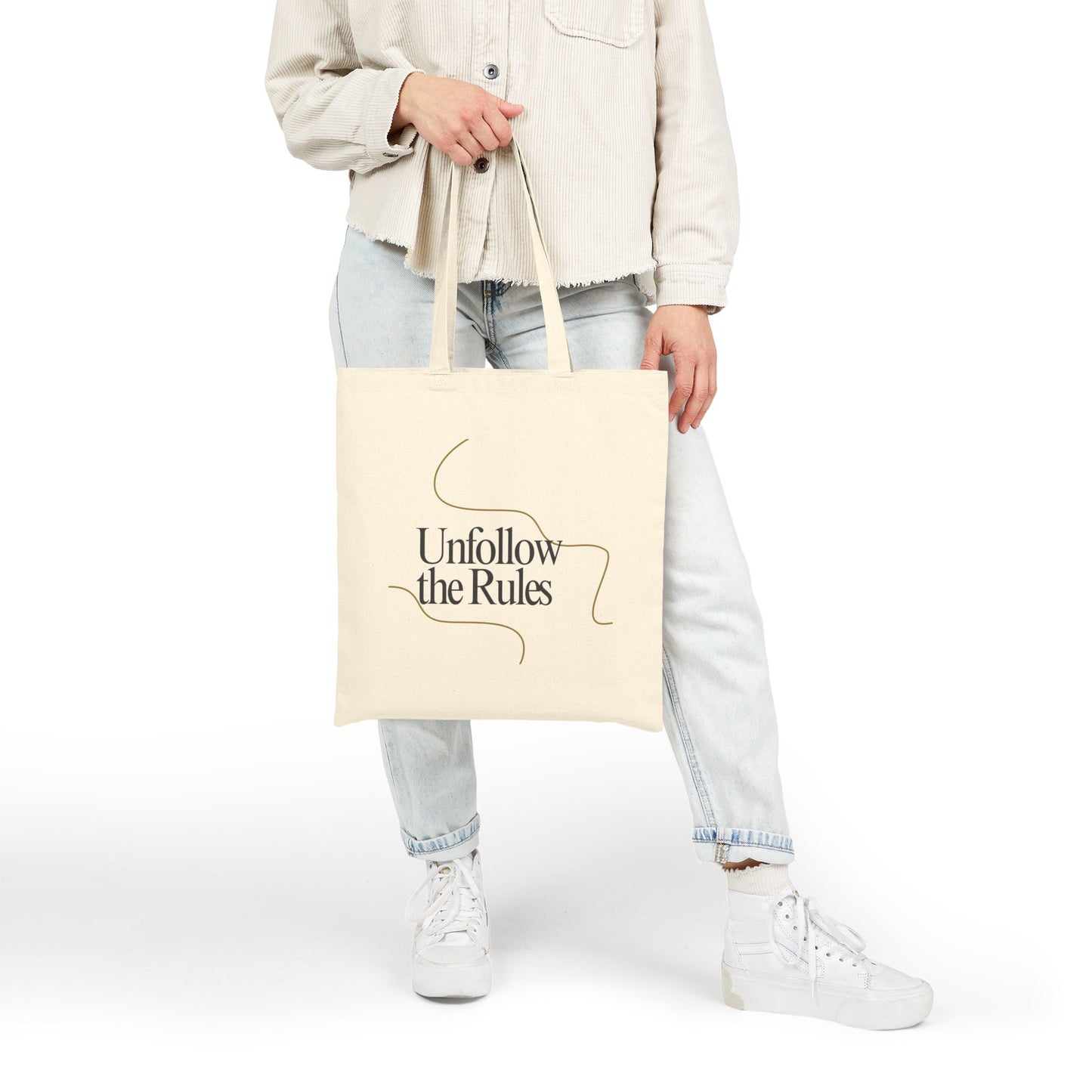 Unfollow the Rules Cotton Canvas Tote Bag