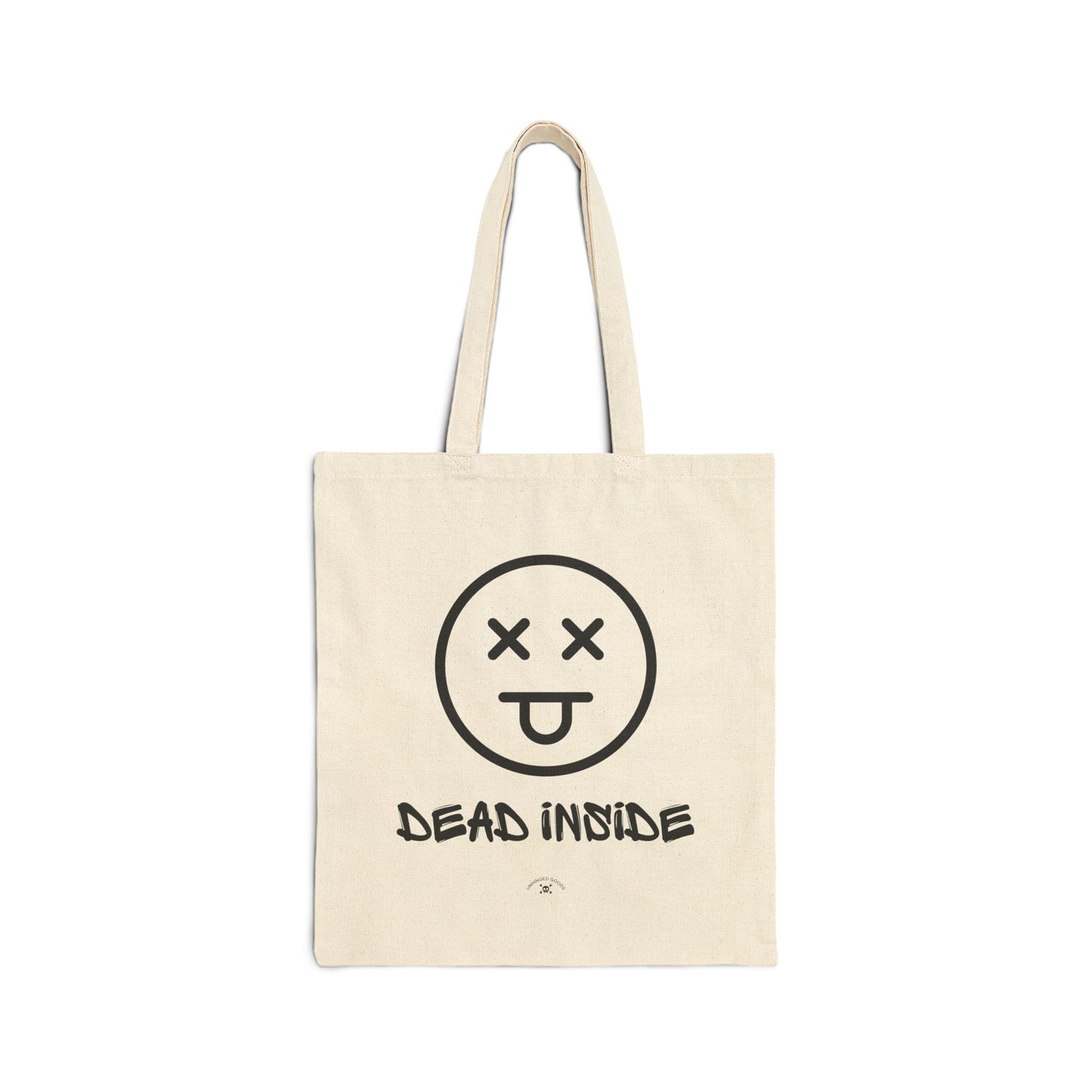 Dead Inside | Cotton Canvas Tote Bag - Trendy Eco-Friendly Shopping Bag