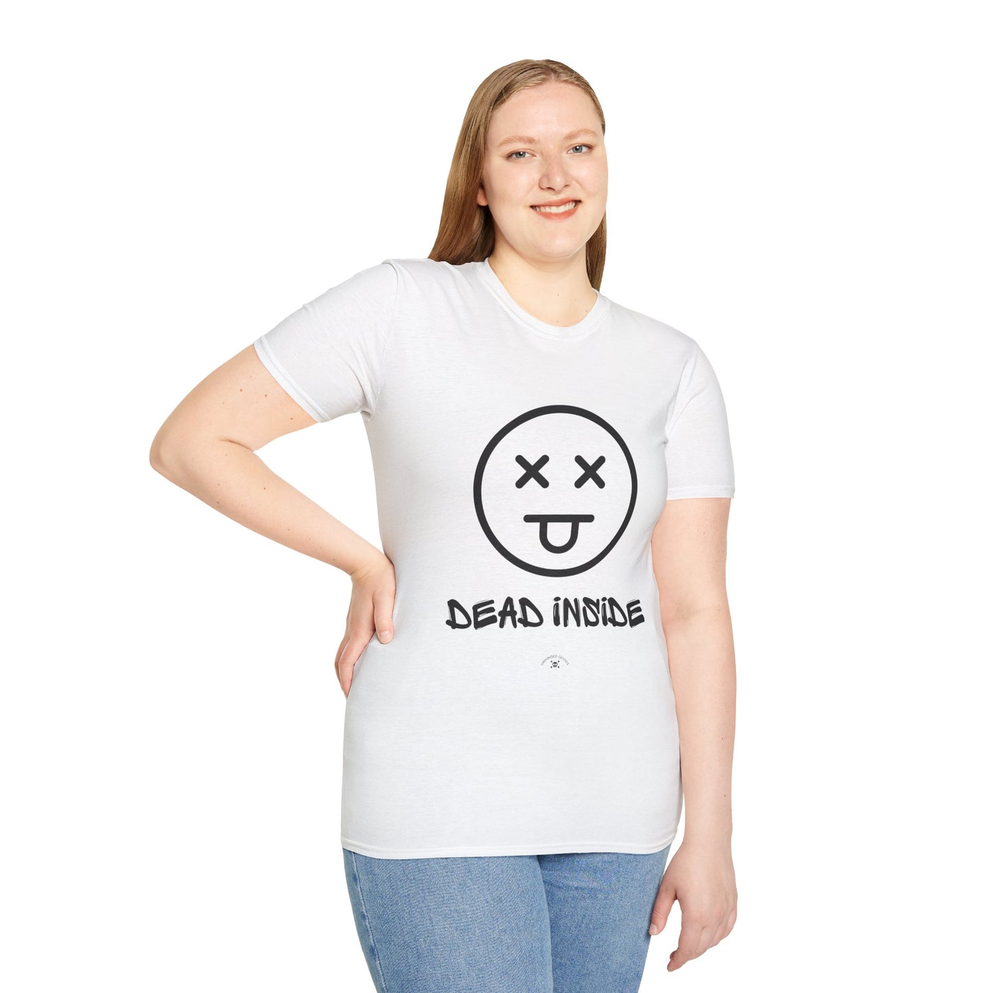 Dead Inside Unisex Softstyle T-Shirt - Casual Graphic Tee for Everyday Wear