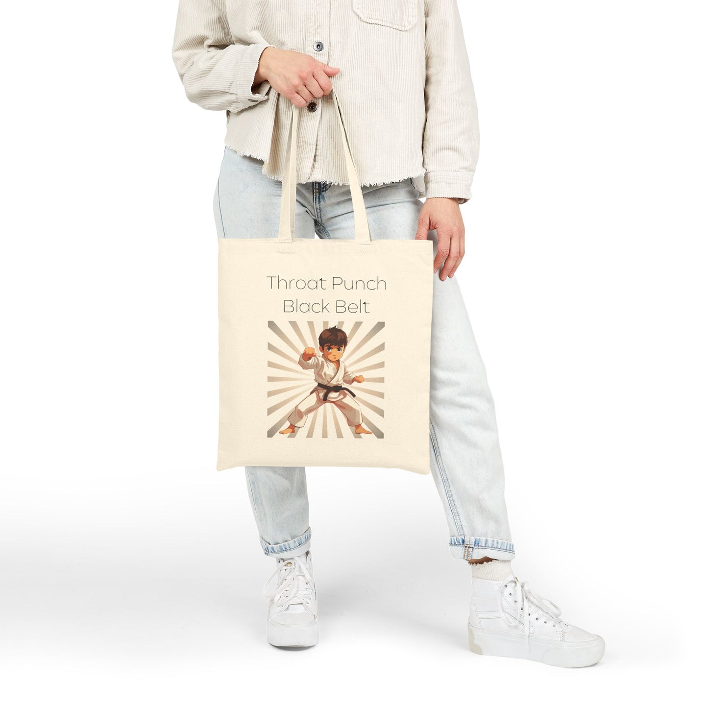 Throat Punch Black Belt Tote Bag | Perfect for Martial Arts Enthusiasts