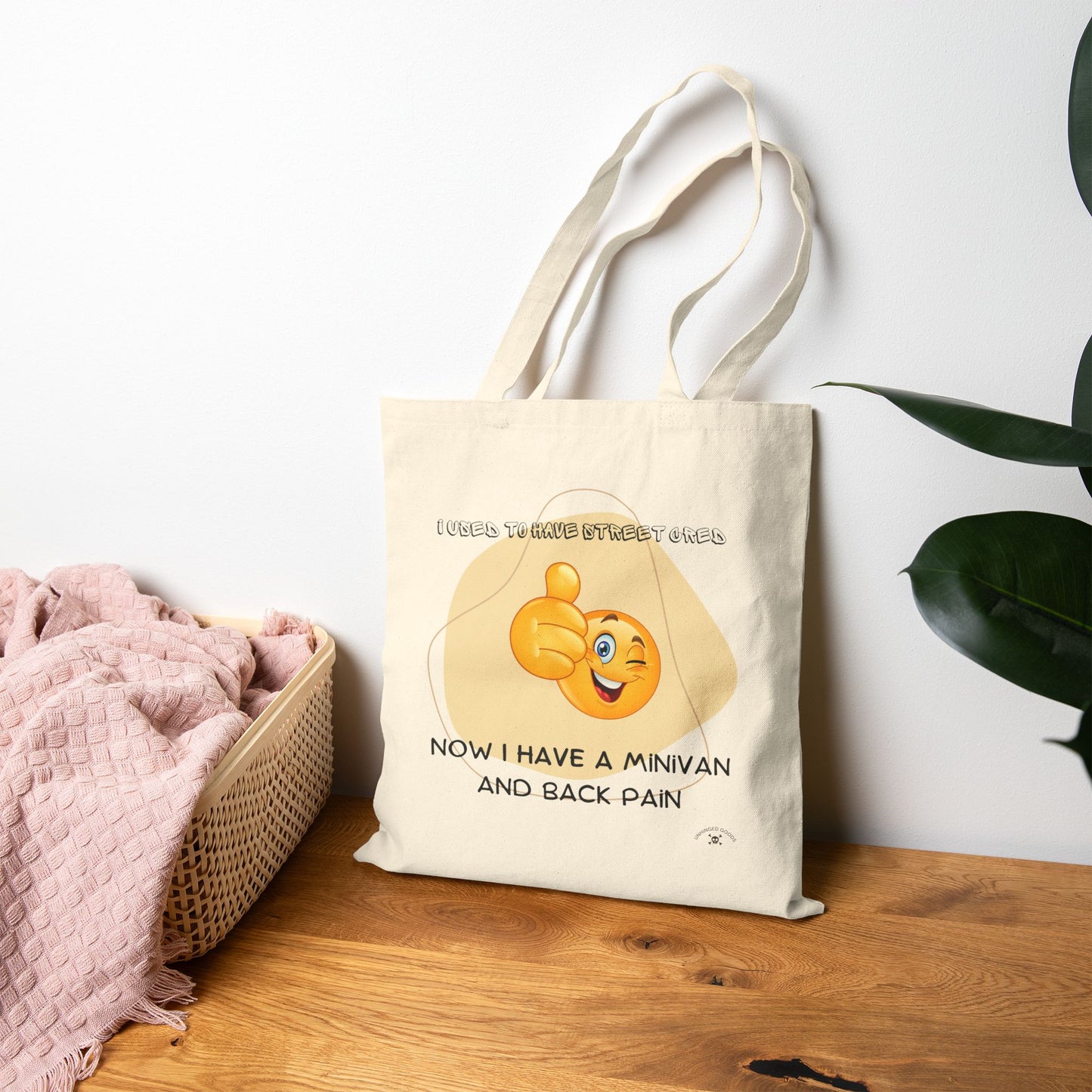 Funny Cotton Canvas Tote Bag - 'Now I Have a Minivan and Back Pain' - Ideal for Parents, Commuters, and Daily Errands