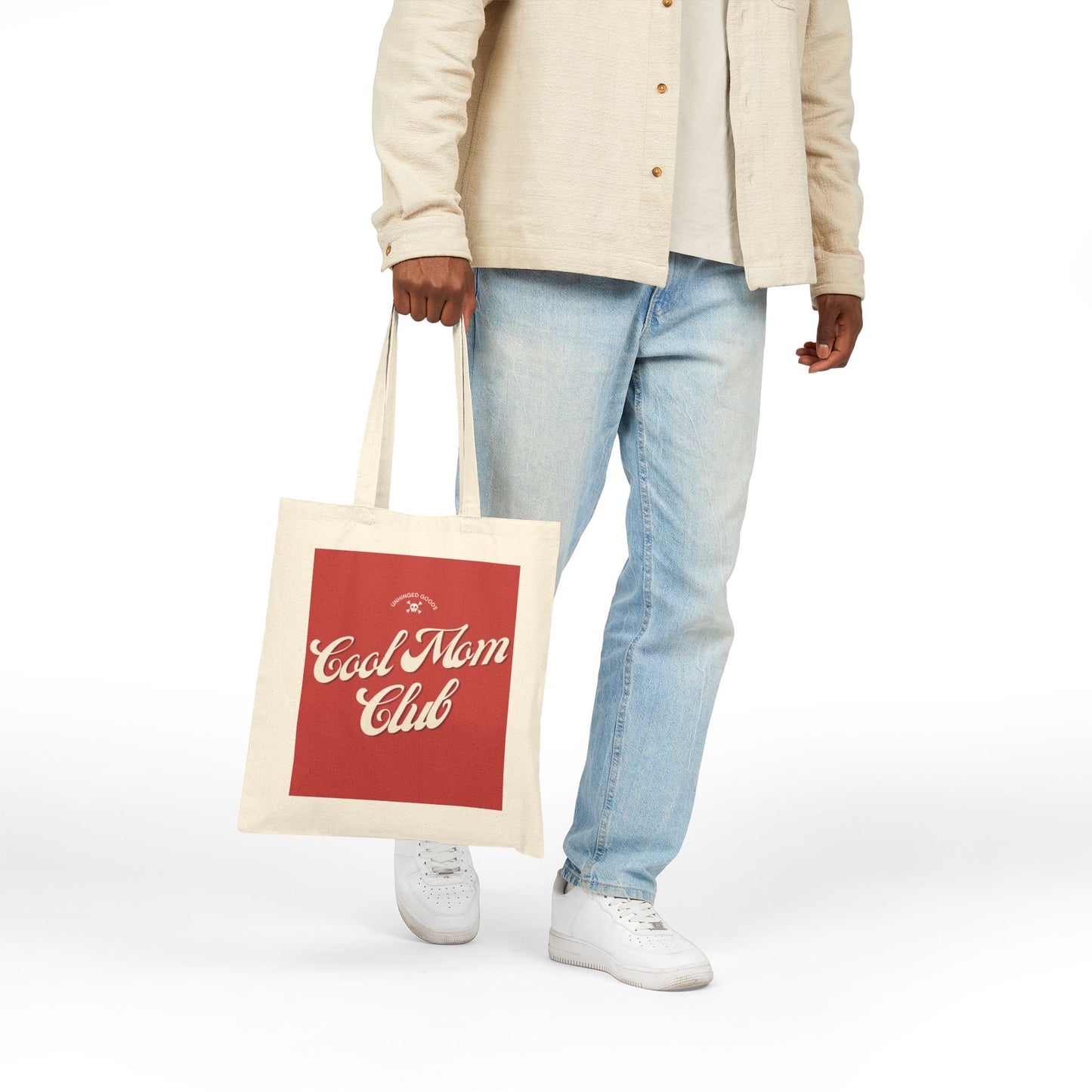 Cool Mom Club | Cotton Canvas Tote Bag - Stylish & Fun for Moms