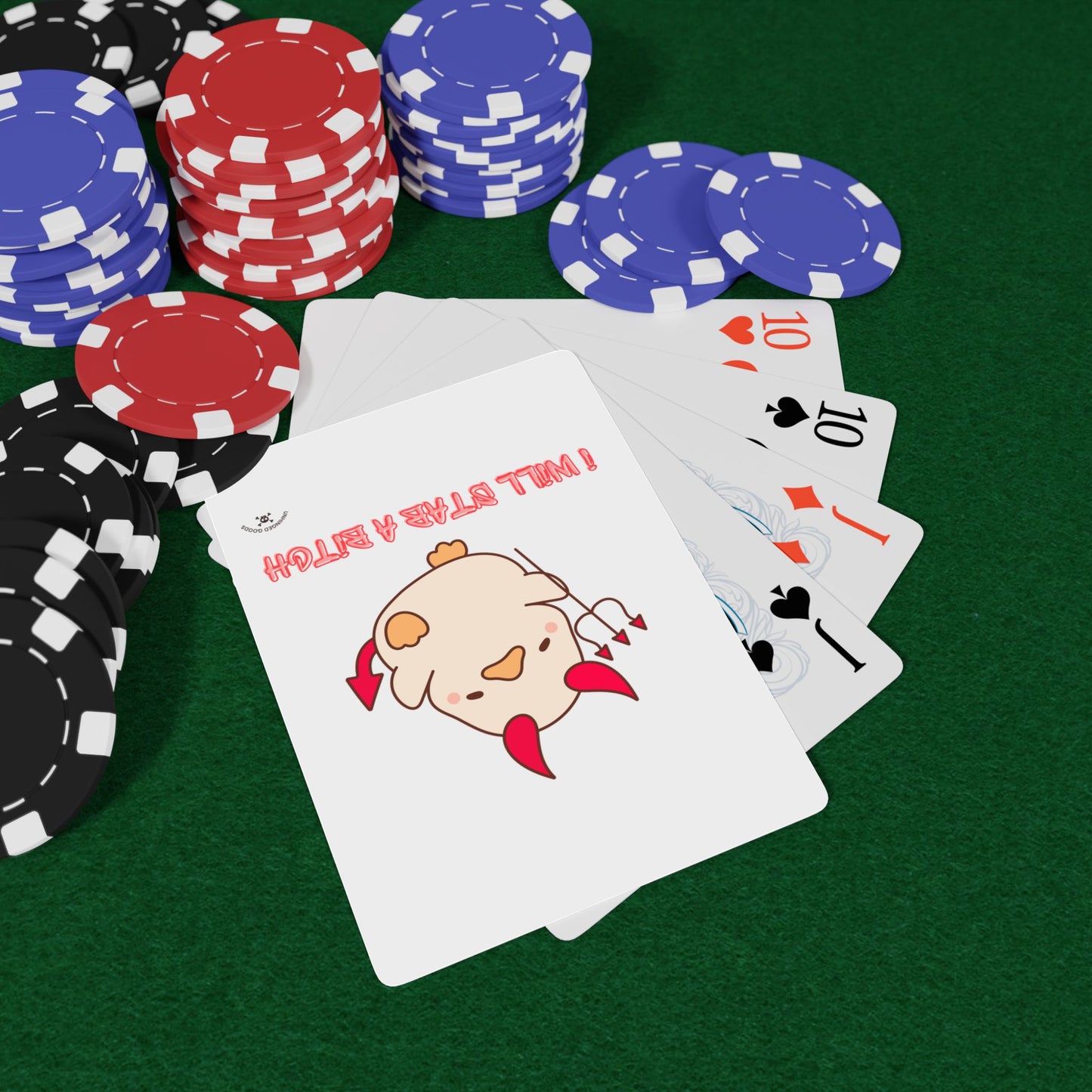 Cute Cartoon Poker Playing Cards - Unique Gift for Game Nights, Party Supplies, Collectible Card Deck, Fun and Quirky Design, Ace of Spades