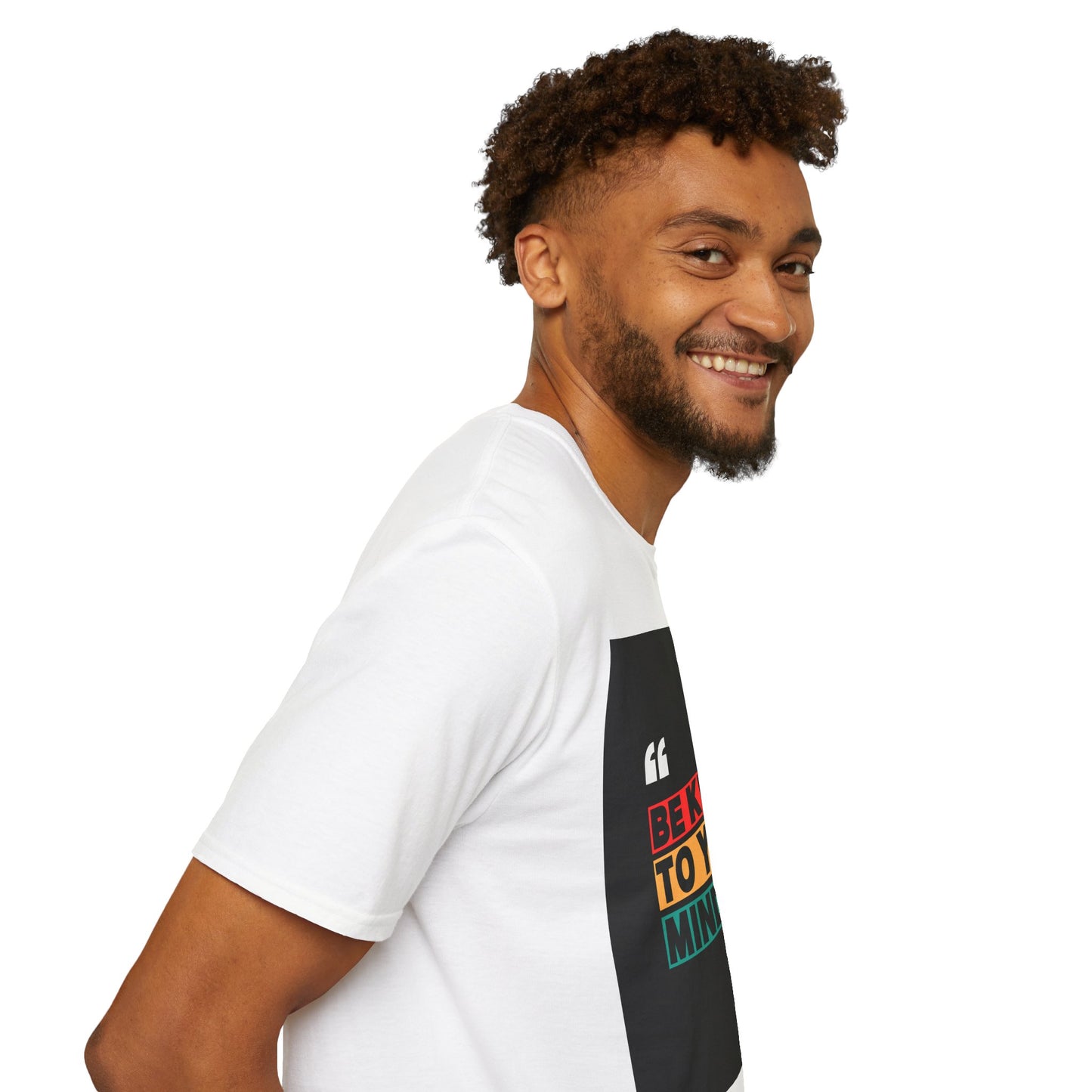 Inspirational Unisex Softstyle T-Shirt - 'Be Kind to Your Mind'