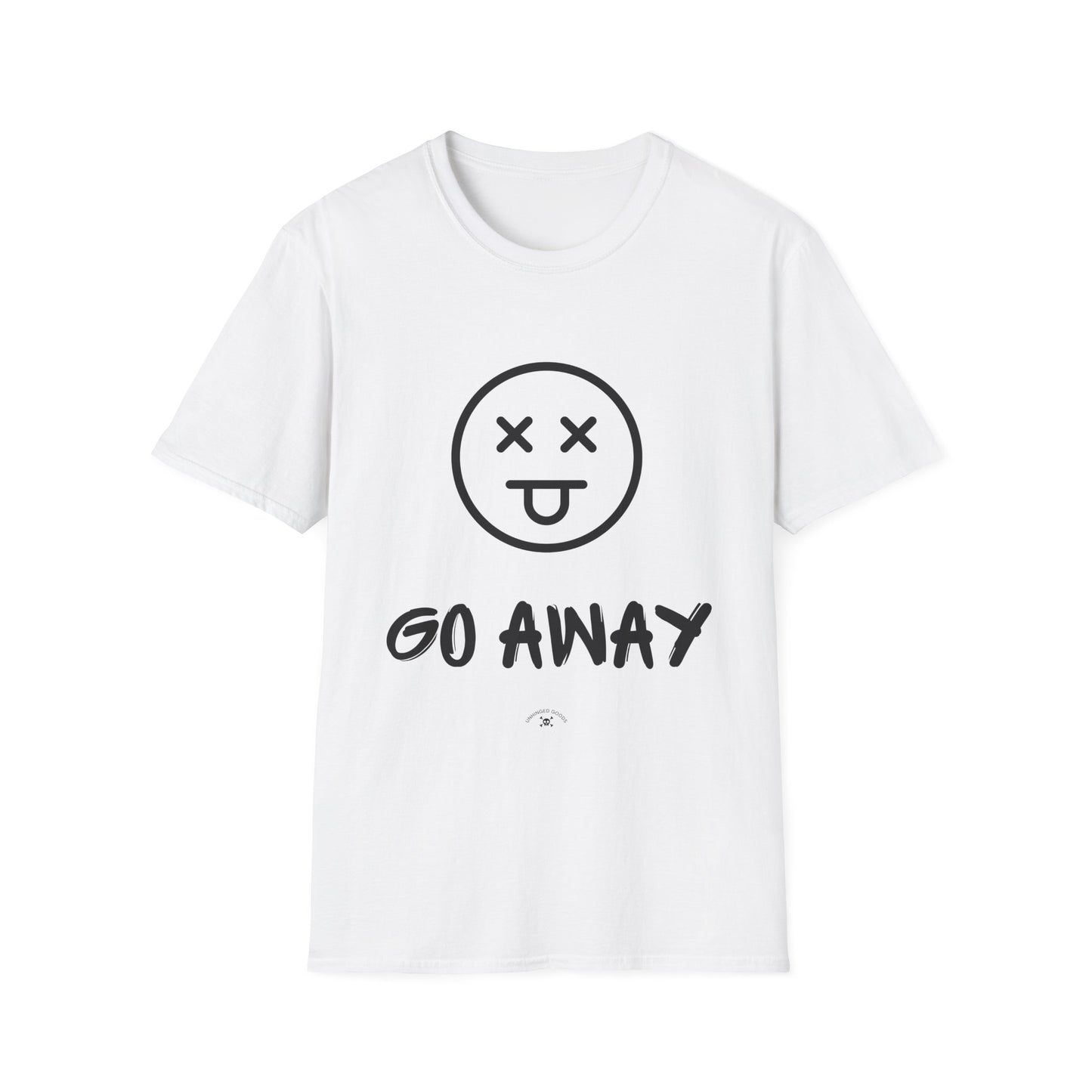 Unisex Softstyle T-Shirt - "GO AWAY" Graphic Tee for Casual Vibes