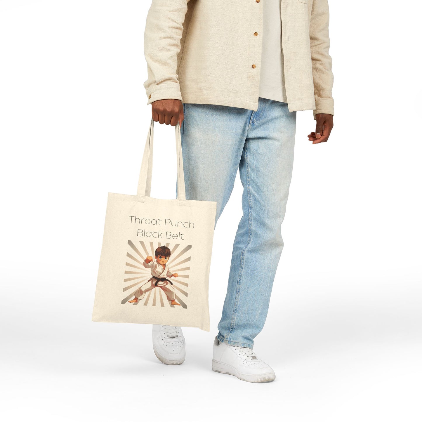 Throat Punch Black Belt Tote Bag | Perfect for Martial Arts Enthusiasts