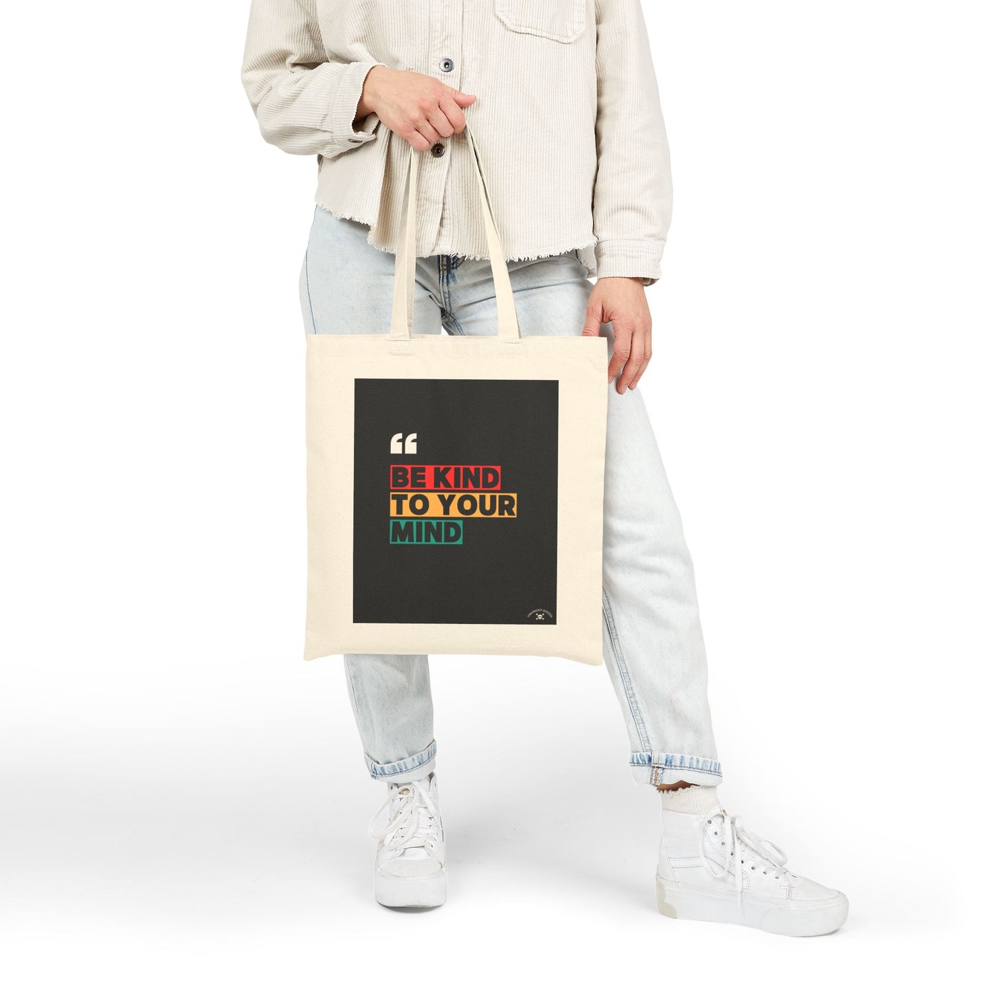 Be Kind to Your Mind Tote Bag | Eco-Friendly Cotton Canvas Bag for Everyday Use