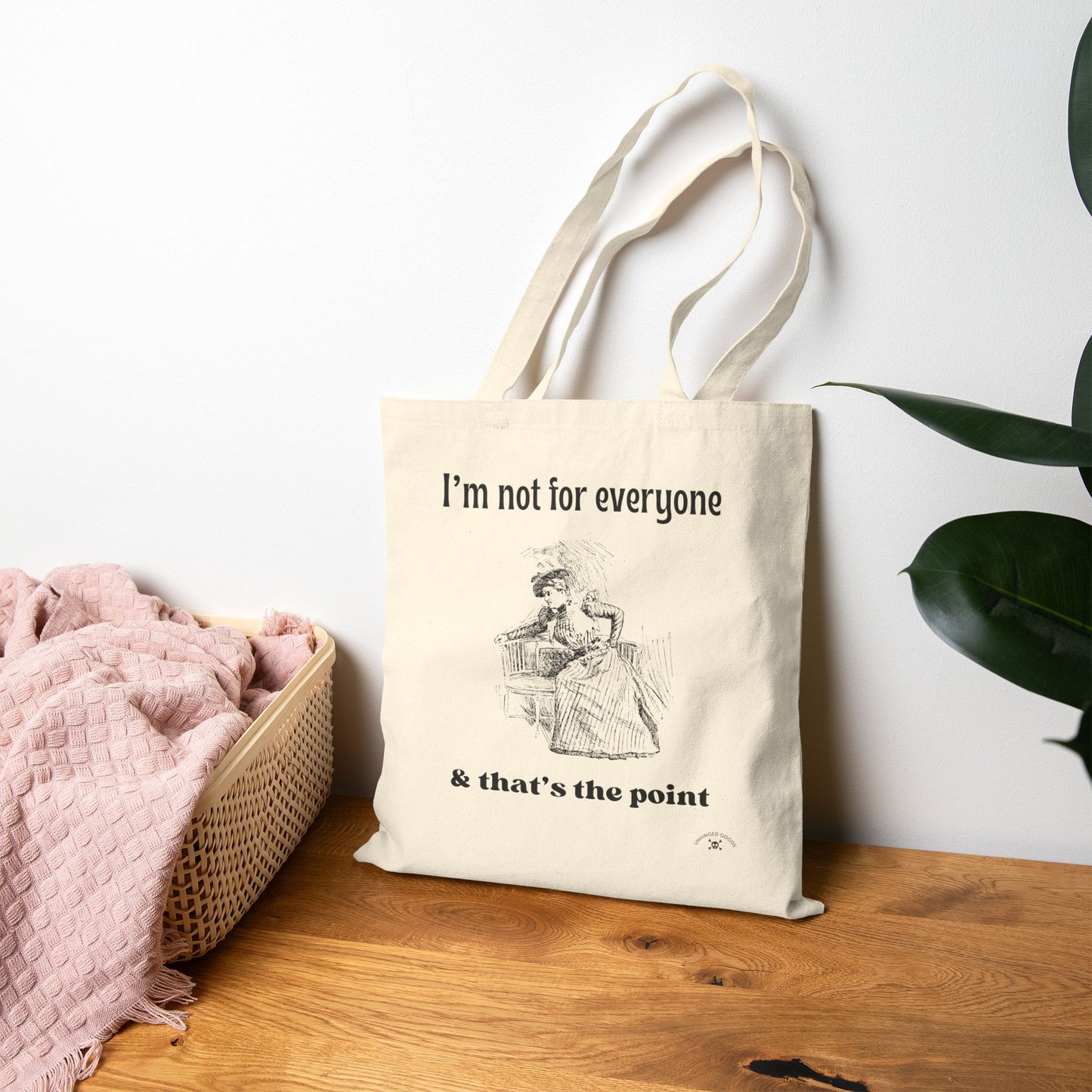 I’m Not For Everyone Cotton Canvas Tote Bag - Quirky Statement Eco-Friendly Shopper