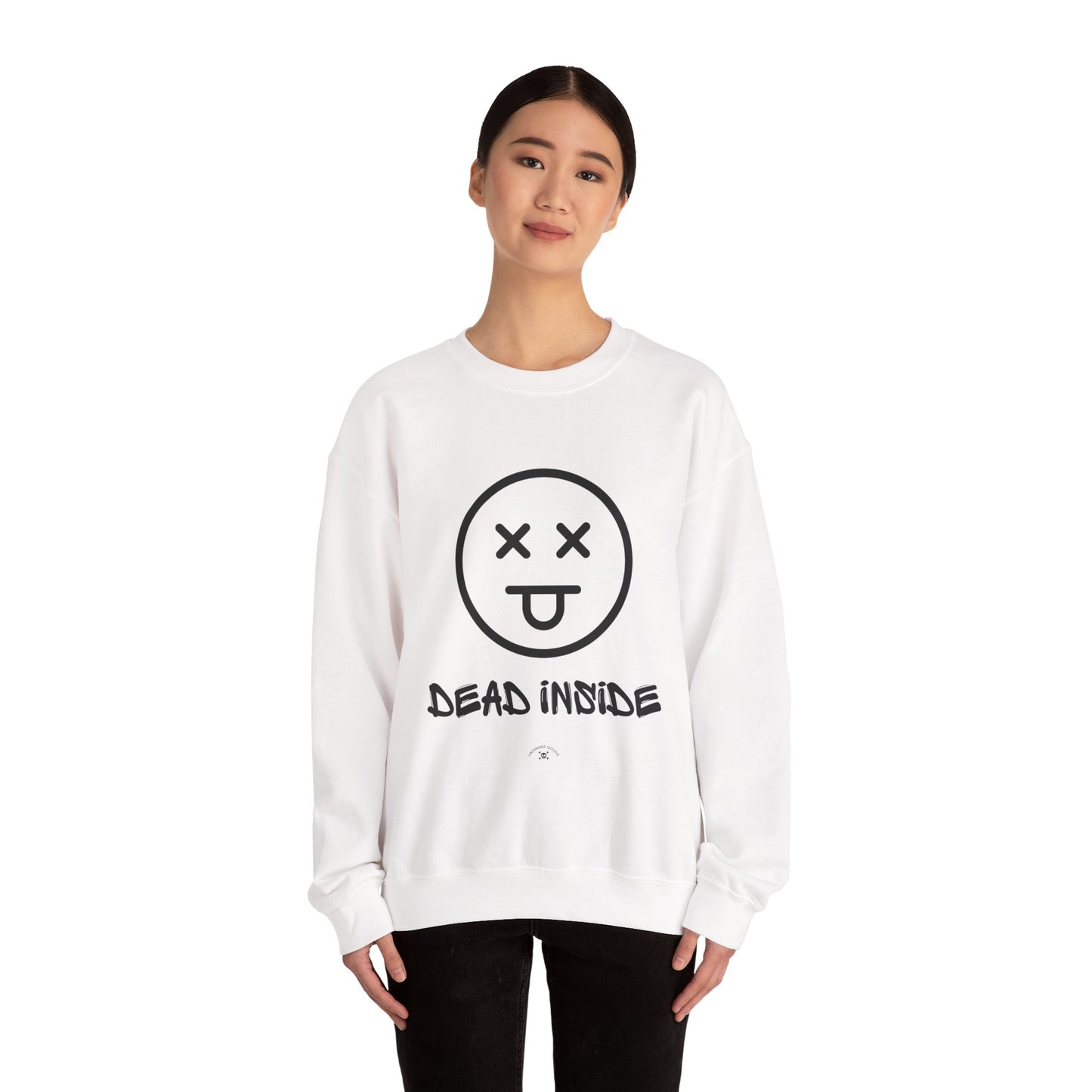 Funny 'Dead Inside' Unisex Heavy Blend™ Crewneck Sweatshirt – Casual Comfortable Wear
