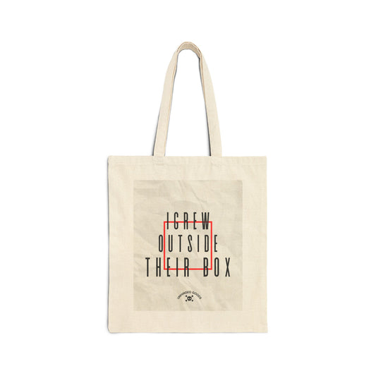 "I grew outside THEIR box" - Inspirational Cotton Canvas Tote Bag