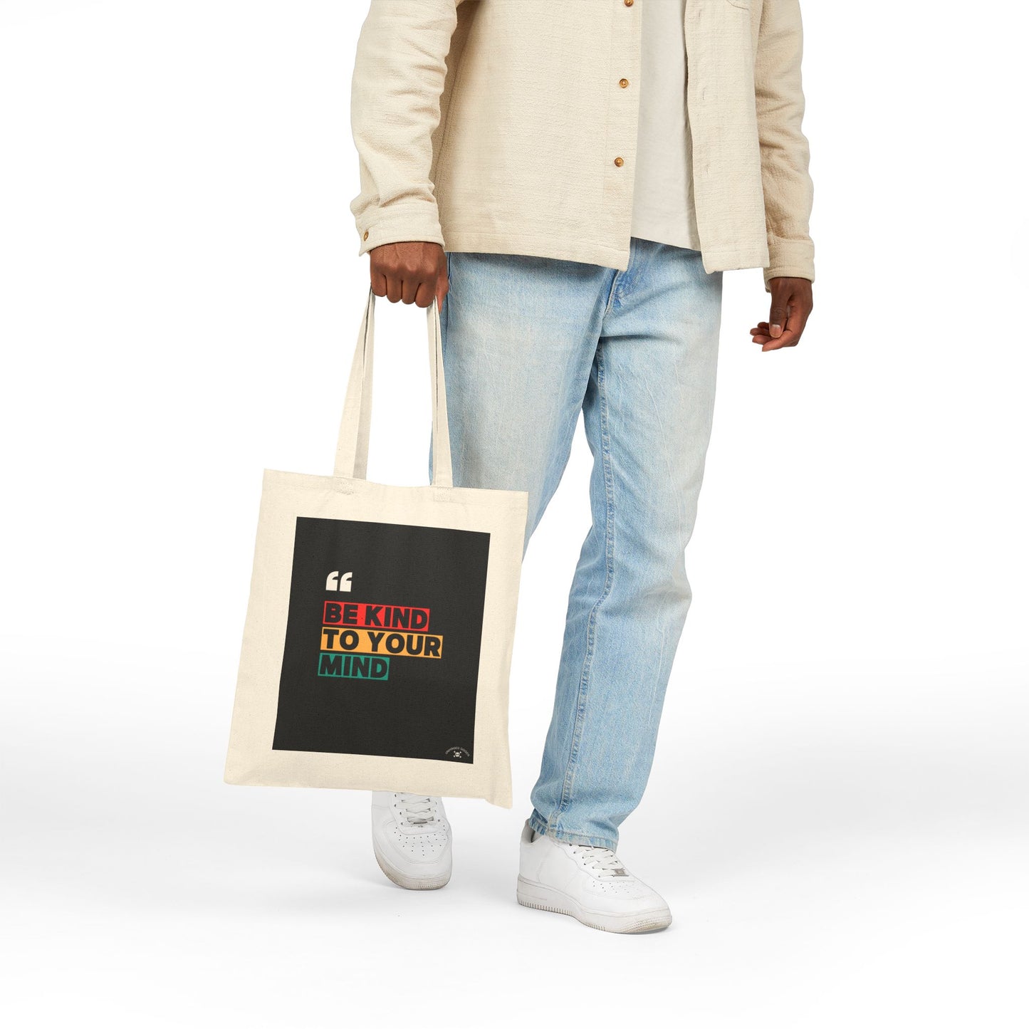 Be Kind to Your Mind Tote Bag | Eco-Friendly Cotton Canvas Bag for Everyday Use