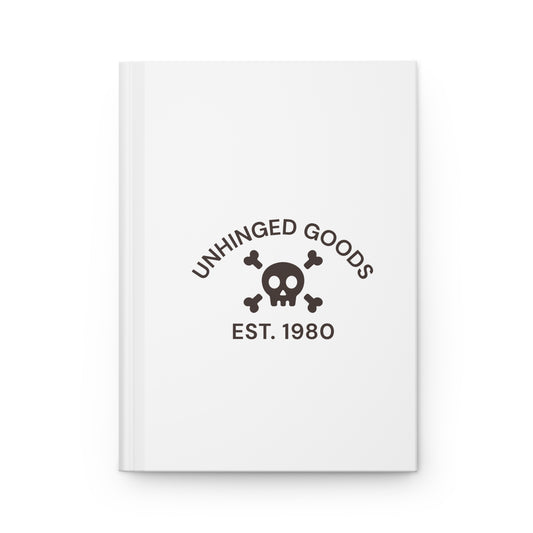 Unhinged Goods Hardcover Journal - Skull Design, Ideal for Creative Minds