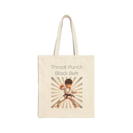 Throat Punch Black Belt Tote Bag | Perfect for Martial Arts Enthusiasts