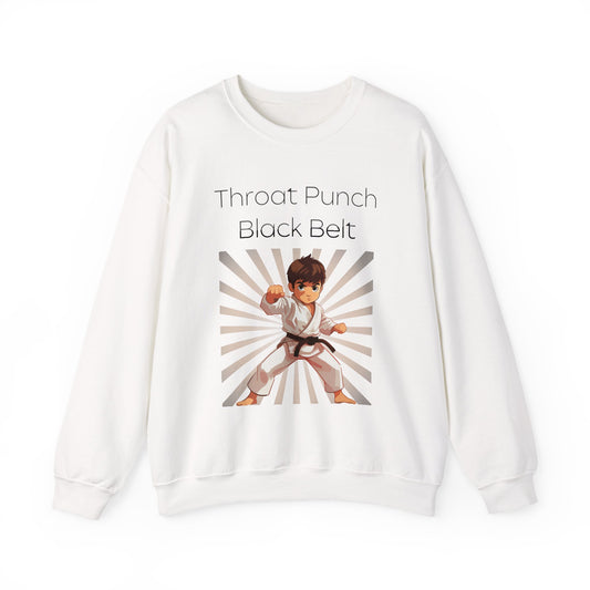 Funny Throat Punch Black Belt Sweatshirt