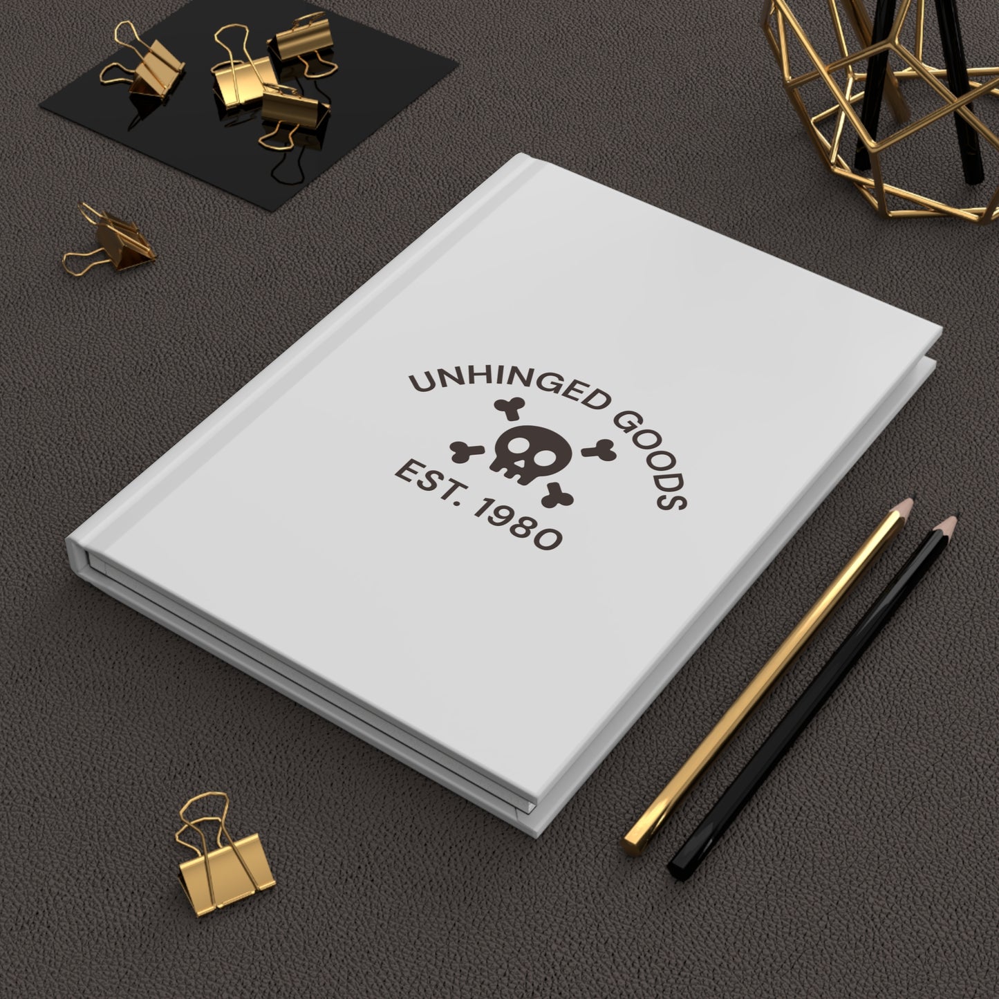 Unhinged Goods Hardcover Journal - Skull Design, Ideal for Creative Minds