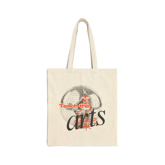 "Teach the Arts" Design Eco-Friendly Cotton Canvas Tote Bag