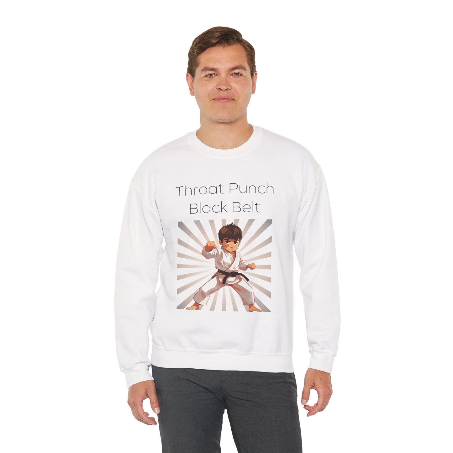 Funny Throat Punch Black Belt Sweatshirt