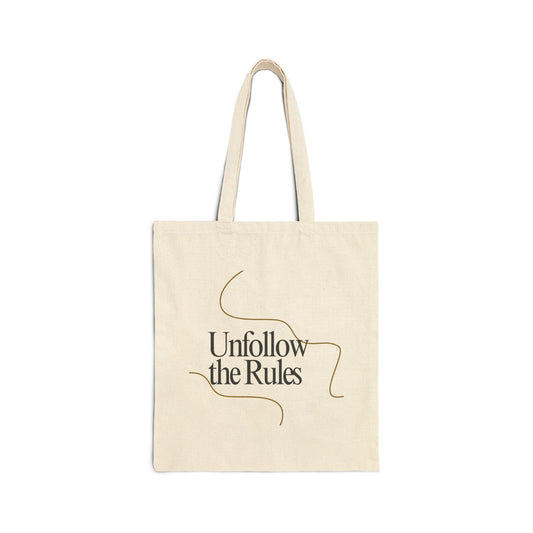 Unfollow the Rules Cotton Canvas Tote Bag